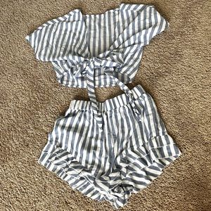 Two piece coverup summer outfit